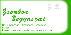 zsombor megyaszai business card
